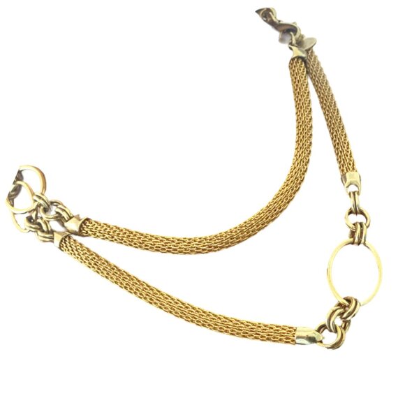 Vintage Gold Tone Slinky Mesh Chain Necklace, Nouvelle Bijoux (Made in Italy) - Picture 5 of 6